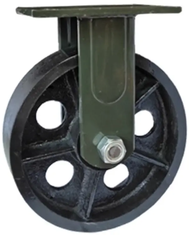 FHs95 - Сверхбольшегрузное стальное колесо без резины 300мм, 2000 кг (неповоротн., двойной шарикоподш.)