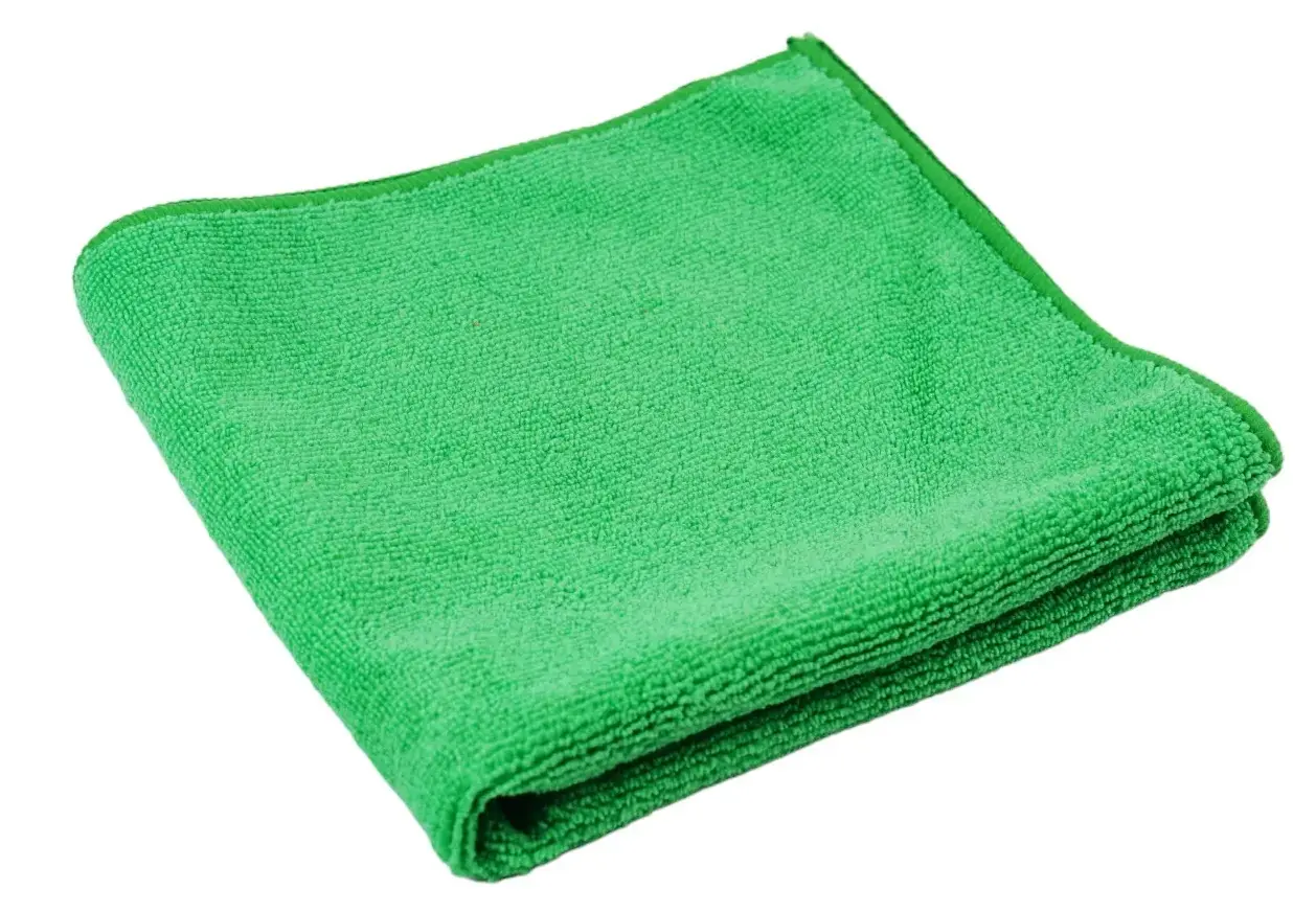 Салфетка из микрофибры зеленая 40x40см плотностью 185г/м2 - AS185G