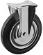 Промышленное колесо 250 мм (площадка, неповоротное, черная резина, роликоподшипник) - FC 85